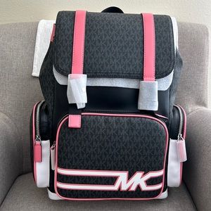 NWT MK Cooper Graphic Logo Utility Backpack